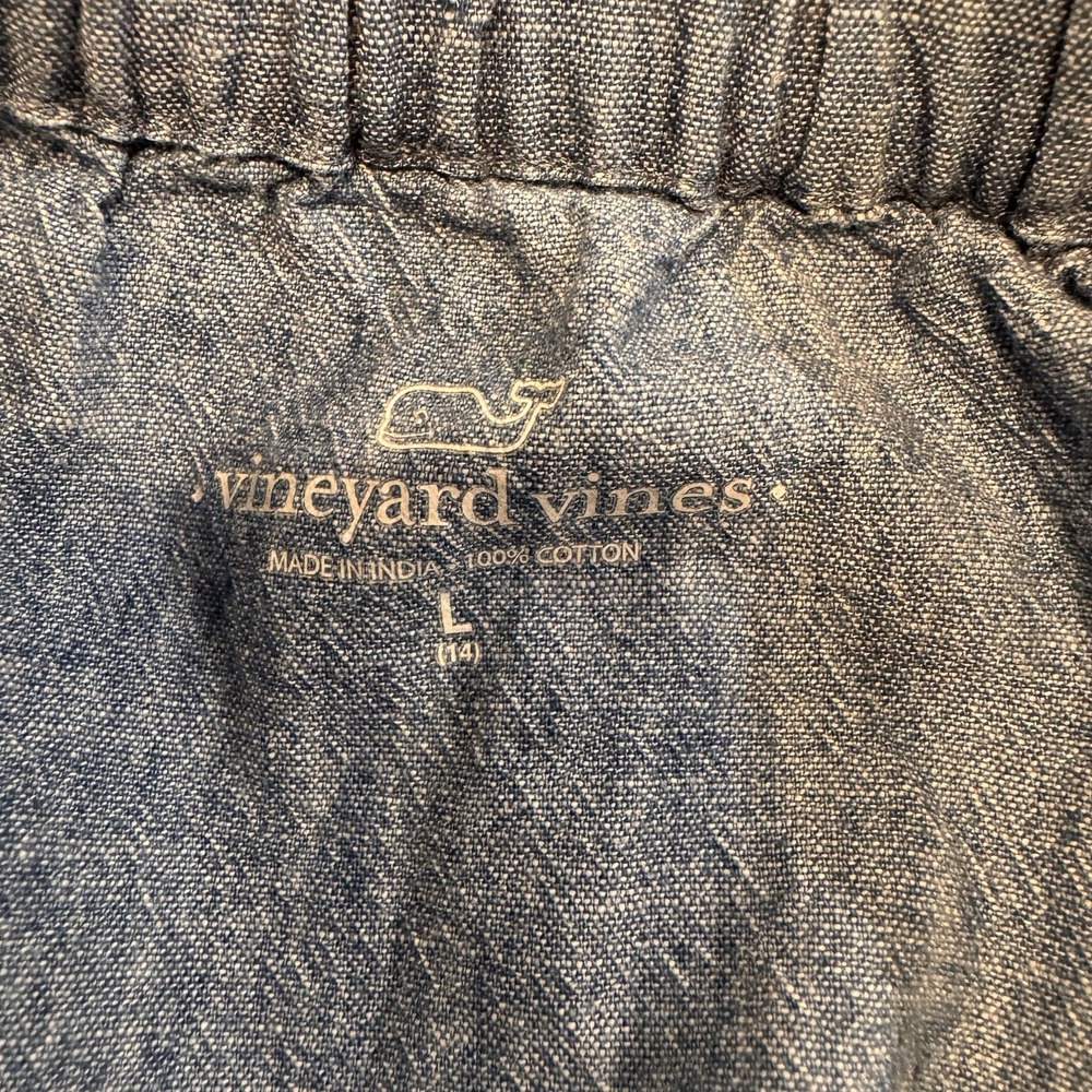 VINEYARD VINES Blue‎ Denim Skirt Girls Size L ( 14 ) Ruffle Country Western - Picture 4 of 7